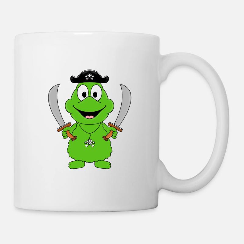 FROSCH - PIRAT - SEERÄUBER - TIER - TIERISCH - Tasse - Weiß