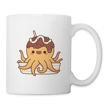 Mignon Octopus Japanese Takoyaki Snack - Mug blanc - blanc - Droite