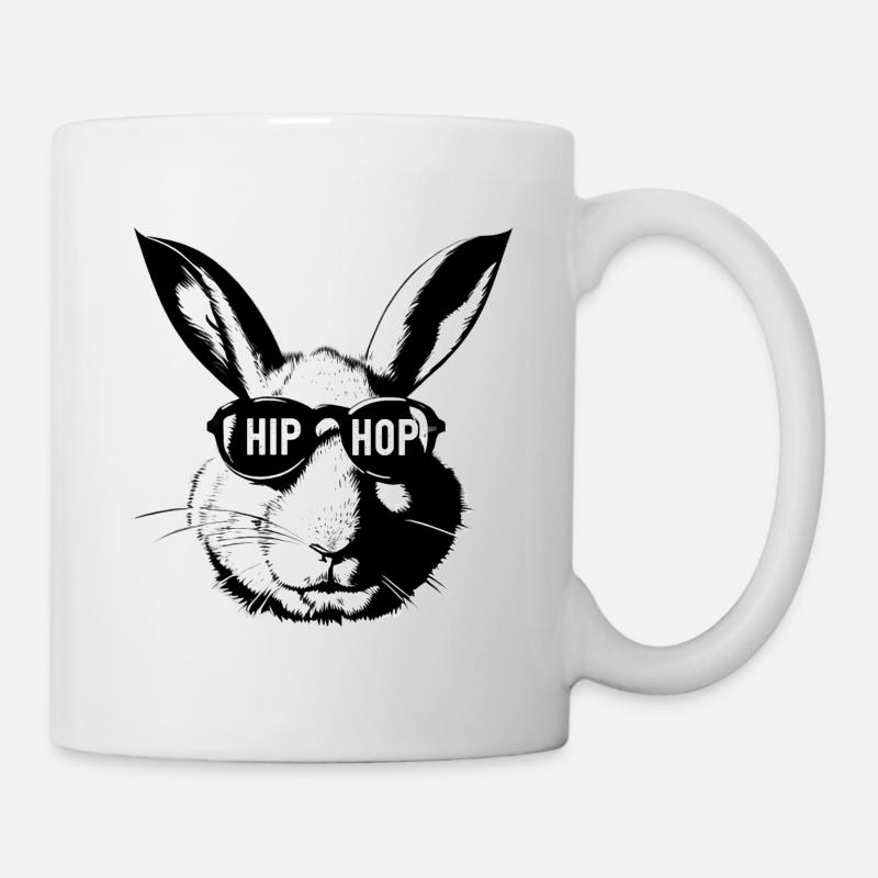 Lapin Hip Hop Lapin de Pâques - Mug blanc - blanc