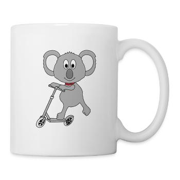 KOALA - ROLLER - TIER - KIND - BABY - SPORT - Tasse - Weiß - Rechts