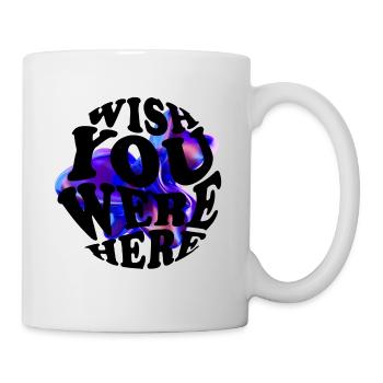 abstraktes 3D design mit lila Elementen - Tasse - Weiß - Rechts