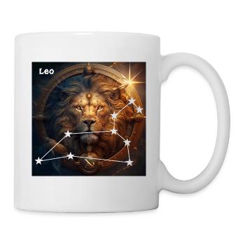 Sternzeichen Löwe - Tasse - Weiß - Rechts