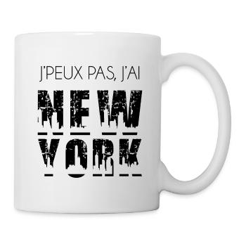 J'PEUX PAS J'AI NEW-YORK (NYC - noir - humour HF) - Mug blanc - blanc - Droite