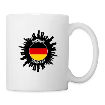 Bochum Skyline Deutschland Flagge Reise Souvenir - Tasse - Weiß - Rechts