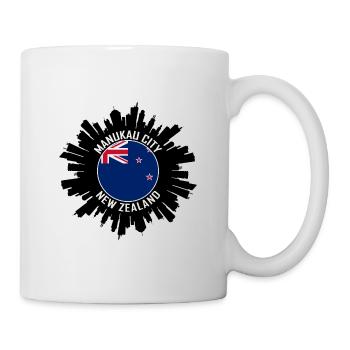Manukau City Skyline Neuseeland Flagge Reise Souve - Tasse - Weiß - Rechts