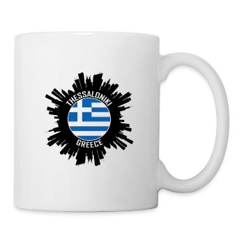 Thessalonique Skyline Grèce Flag Souvenir de voyage - Mug blanc - blanc - Droite