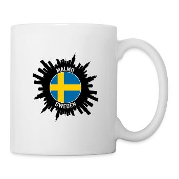 Malmö Skyline Suède Flag Souvenir de voyage - Mug blanc - blanc - Droite