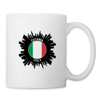 Catane Skyline Italie Flag Souvenir de voyage - Mug blanc - blanc - Droite