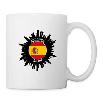 Cordoba Skyline Espagne Flag Souvenir de voyage - Mug blanc - blanc - Droite