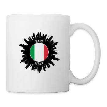 Bari Skyline Italien Flagge Reise Souvenir - Tasse - Weiß - Rechts