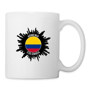 Armenia Skyline Colombia Flag Travel Souvenir - Mug - white - Right