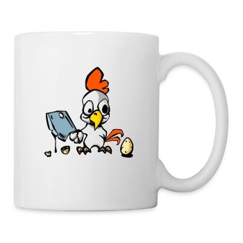 Mad chicken with a chopper - Mug - white - Right