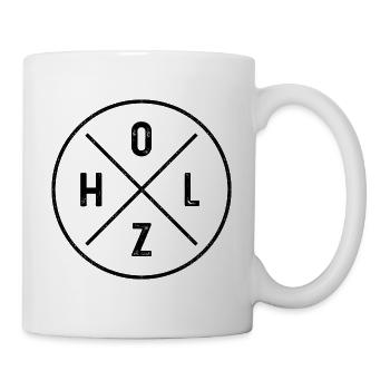 Holz - Holzfäller - Wald - Axt - Baum - Brennholz - Tasse - Weiß - Rechts