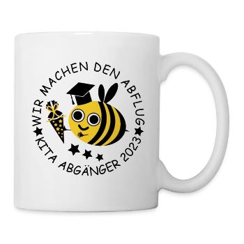 Kita Abgänger 2023 Biene - Tasse - Weiß - Rechts