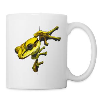 Grenouille à fléchettes empoisonnées jaunes Rain Rain amphibien - Mug blanc - blanc - Droite