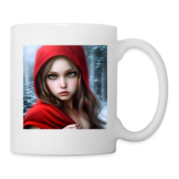 Rotkäppchen im Winterwald - Märchen - Tasse - Weiß - Rechts