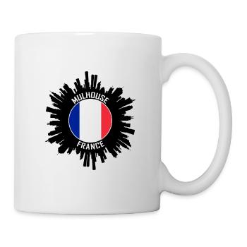 Mulhouse Skyline France Flag Souvenir de voyage - Mug blanc - blanc - Droite