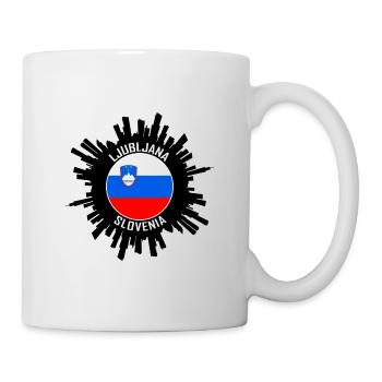 Ljubljana Skyline Slovenia Flag Travel Souvenir - Mug - white - Right