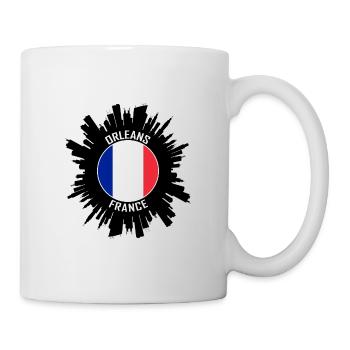 Orleans Skyline France Flag Travel Souvenir - Mug - white - Right