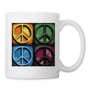 Colorful Peace Symbols - Mug - white - Right