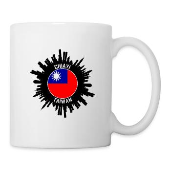 Chiayi Skyline Taiwan Flag Souvenir de voyage - Mug blanc - blanc - Droite