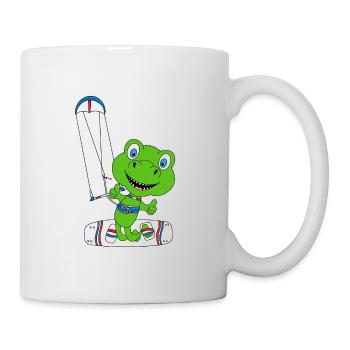 KITEN - KITE - KITESURFEN - KITESURFER - DINO - Tasse - Weiß - Rechts