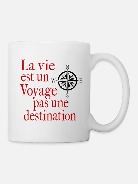 La vie est un voyage pas une destination - Mug blanc - blanc