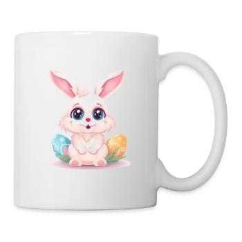 Oeufs de Pâques Lapin de Pâques Pâques - Joyeuses Pâques - Mug blanc - blanc - Droite