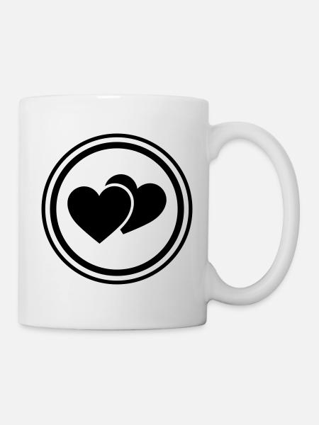 Symbole du cœur - Mug blanc - blanc