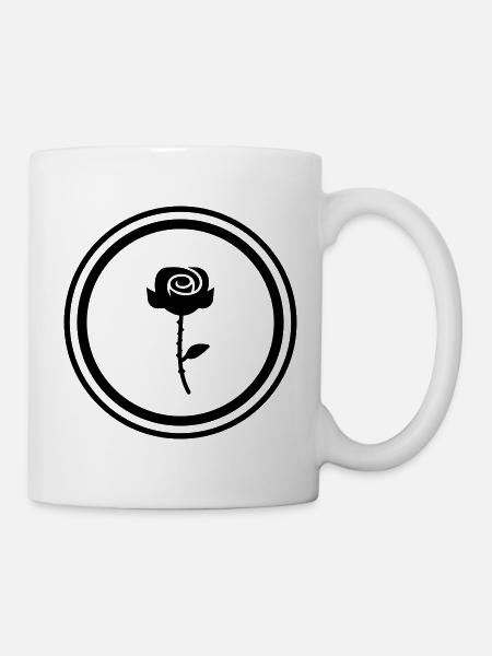 Rose Symbol - Tasse - Weiß