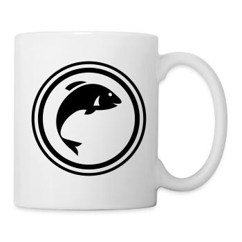 Symbole du poisson - Mug blanc - blanc - Droite