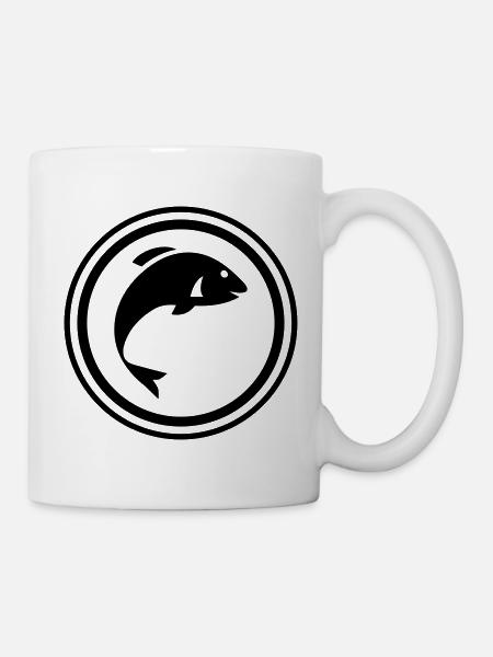 Fisch Symbol - Tasse - Weiß