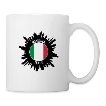 Messina Skyline Italy Flag Travel Souvenir - Mug - white - Right