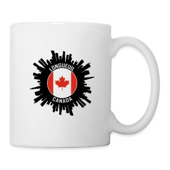 Longueuil Skyline Kanada Flagge Reise-Souvenir - Tasse - Weiß - Rechts