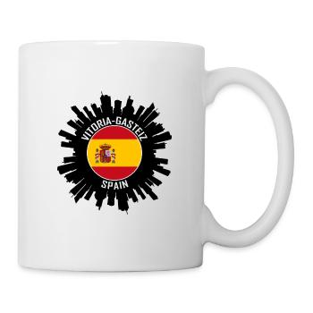 Vitoria Gasteiz Skyline Spain Flag Travel Souvenir - Mug - white - Right