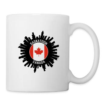Saskatoon Skyline Canada Flag Souvenir de voyage - Mug blanc - blanc - Droite