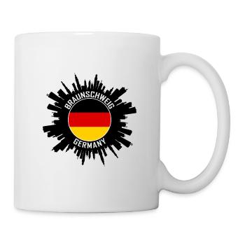 Braunschweig Skyline Allemagne Flag Souvenir de voyage - Mug blanc - blanc - Droite