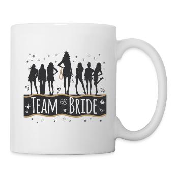 T-Shirt EVJF Junggesellinnenabschied Braut - Tasse - Weiß - Rechts