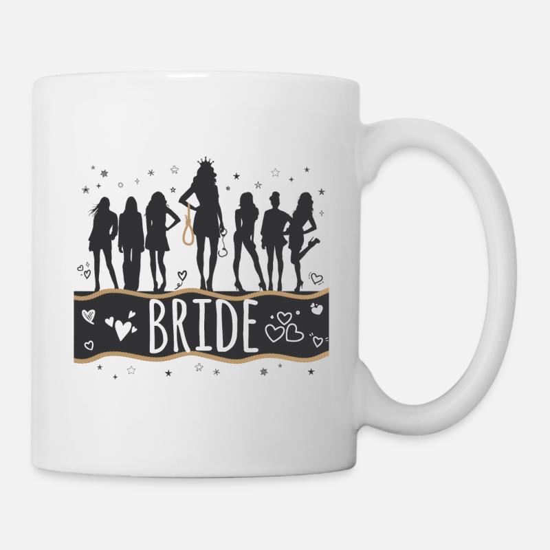 Junggesellenabschied Braut Junggesellenabschied T-Shirt - Tasse - Weiß