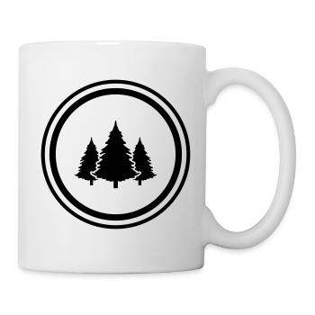 Baum Wald Tanne - Tasse - Weiß - Rechts