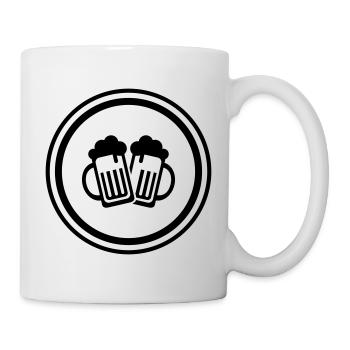 Bierglas Symbol - Tasse - Weiß - Rechts