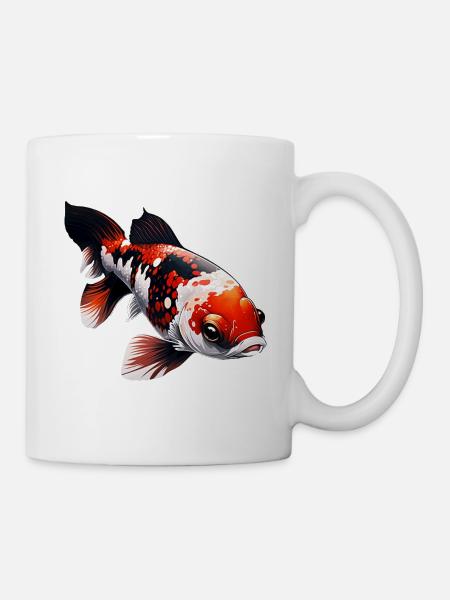 Koi Karpfen im Showa-Stil - Tasse - Weiß