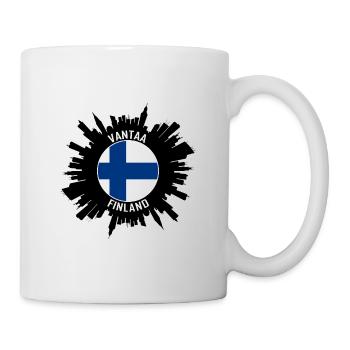 Vantaa Skyline Finnland Flagge Reise-Souvenir - Tasse - Weiß - Rechts