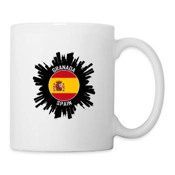 Granada Skyline Spain Flag Travel Souvenir - Mug - white - Right