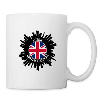 Luton Skyline UK Flagge Reise-Souvenir - Tasse - Weiß - Rechts