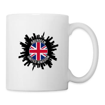 Aberdeen Skyline UK Flagge Reise-Souvenir - Tasse - Weiß - Rechts