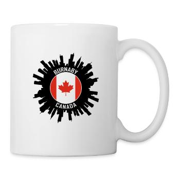 Burnaby Skyline Kanada Flagge Reise-Souvenir - Tasse - Weiß - Rechts