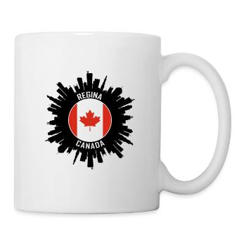 Regina Skyline Canada Flag Souvenir de voyage - Mug blanc - blanc - Droite