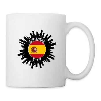 Carthagène Skyline Espagne Flag Souvenir de voyage - Mug blanc - blanc - Droite