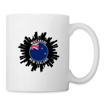 Waitakere Skyline Neuseeland Flagge Reise-Souvenir - Tasse - Weiß - Rechts